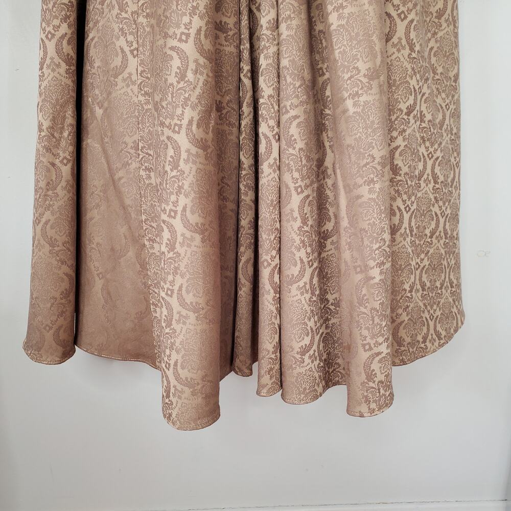House of CB Alessandra Gold Jacquard Midi Dress with Detachable Bow Size Medium - Picture 13 of 16
